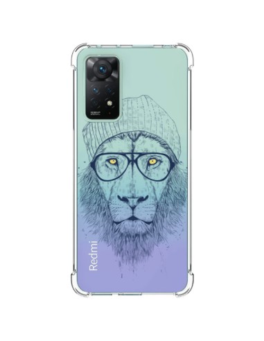 Xiaomi Redmi Note 11 Pro Case Cool Lion Swag Glasses Clear - Balazs Solti