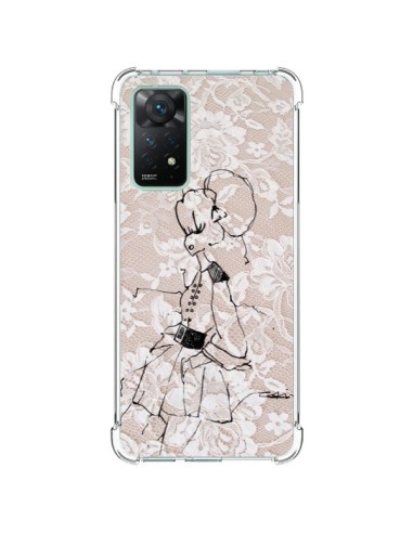 Coque Xiaomi Redmi Note 11 Pro Croquis Dentelle Femme Fashion Mode - Cécile