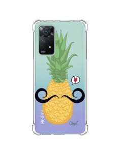 Coque Xiaomi Redmi Note 11 Pro Ananas Moustache Transparente - Chapo