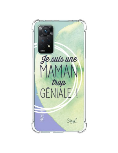 Coque Xiaomi Redmi Note 11 Pro Je suis une Maman trop Géniale Vert Transparente - Chapo