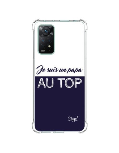 Coque Xiaomi Redmi Note 11 Pro Je suis un Papa au Top Bleu Marine - Chapo