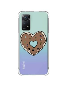 Coque Xiaomi Redmi Note 11 Pro Donuts Heart Coeur Chocolat Transparente - Claudia Ramos