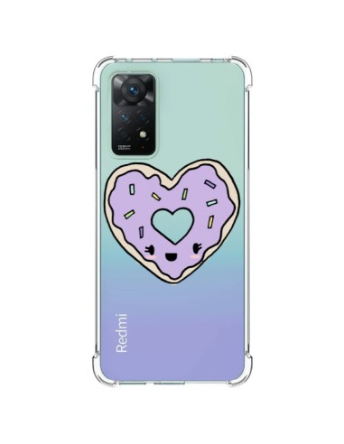 Cover Xiaomi Redmi Note 11 Pro Ciambella Cuore Viola Trasparente - Claudia Ramos