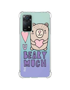 Coque Xiaomi Redmi Note 11 Pro I Love You Beary Much Nounours Transparente - Claudia Ramos