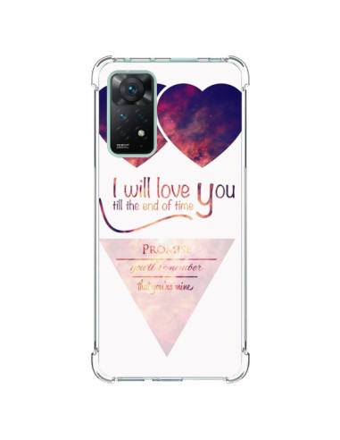 Xiaomi Redmi Note 11 Pro Case I will Love you until the end Hearts - Eleaxart