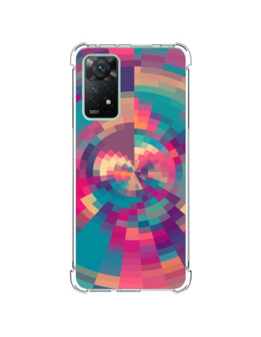 Coque Xiaomi Redmi Note 11 Pro Spirales de Couleurs Rose Violet - Eleaxart