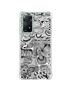 Xiaomi Redmi Note 11 Pro Case Reflet Black and White - Eleaxart