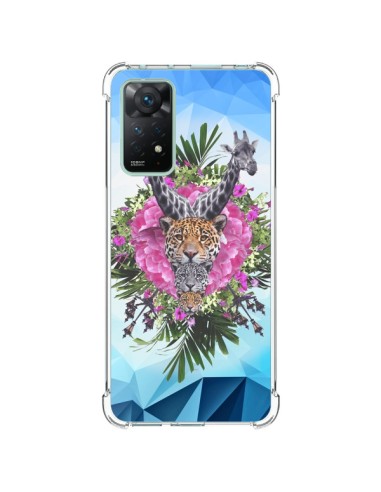 Xiaomi Redmi Note 11 Pro Case Giraffe Lions Tigers Jungle - Eleaxart
