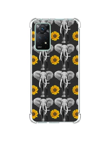 Xiaomi Redmi Note 11 Pro Case Elephant Sunflowers - Eleaxart