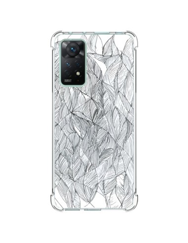 Cover Xiaomi Redmi Note 11 Pro Foglie Bianco e Nero - Léa Clément