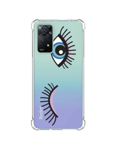 Cover Xiaomi Redmi Note 11 Pro Occhi Blu Trasparente - Léa Clément