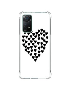 Coque Xiaomi Redmi Note 11 Pro Coeur en coeurs noirs - Project M
