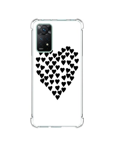 Coque Xiaomi Redmi Note 11 Pro Coeur en coeurs noirs - Project M