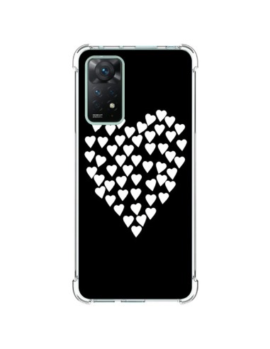 Coque Xiaomi Redmi Note 11 Pro Coeur en coeurs blancs - Project M