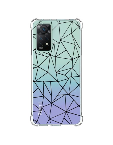 Xiaomi Redmi Note 11 Pro Case Lines Grid Abstract Black Clear - Project M