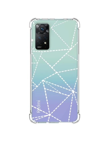 Xiaomi Redmi Note 11 Pro Case Lines Points Abstract White Clear - Project M