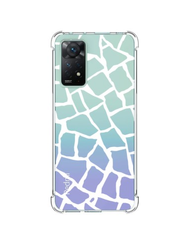 Coque Xiaomi Redmi Note 11 Pro Girafe Mosaïque Blanc Transparente - Project M