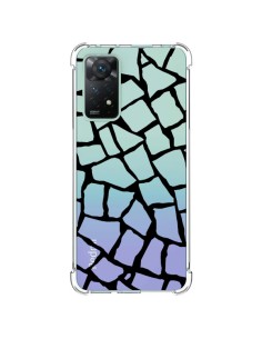 Coque Xiaomi Redmi Note 11 Pro Girafe Mosaïque Noir Transparente - Project M