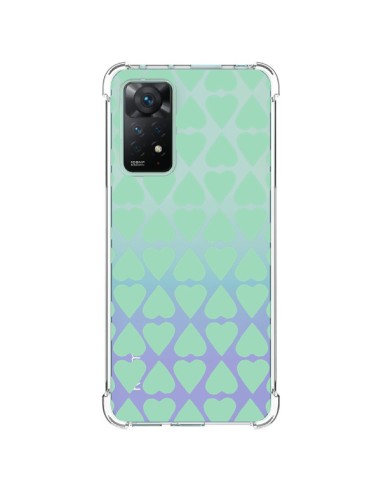 Cover Xiaomi Redmi Note 11 Pro Cuore Verde Menta Trasparente - Project M