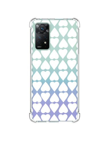 Coque Xiaomi Redmi Note 11 Pro Coeurs Heart Blanc Transparente - Project M