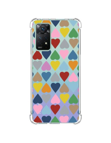Coque Xiaomi Redmi Note 11 Pro Coeurs Heart Couleur Transparente - Project M