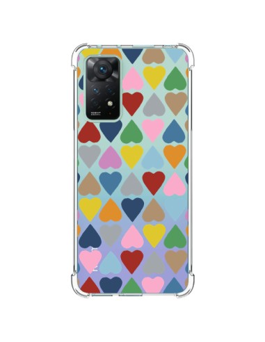 Cover Xiaomi Redmi Note 11 Pro Cuore Colorato Trasparente - Project M