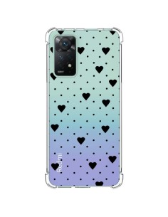 Coque Xiaomi Redmi Note 11 Pro Point Coeur Noir Pin Point Heart Transparente - Project M