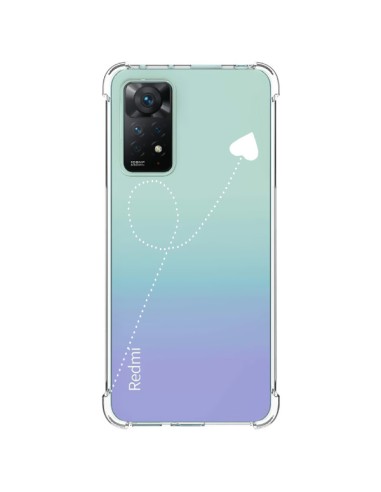 Coque Xiaomi Redmi Note 11 Pro Travel to your Heart Blanc Voyage Coeur Transparente - Project M