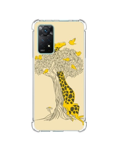 Coque Xiaomi Redmi Note 11 Pro Girafe Amis Oiseaux - Jay Fleck