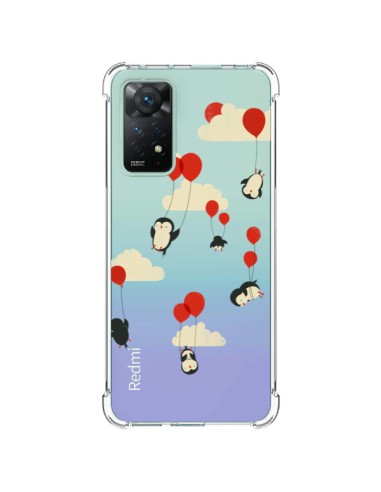 Coque Xiaomi Redmi Note 11 Pro Pingouin Ciel Ballons Transparente - Jay Fleck