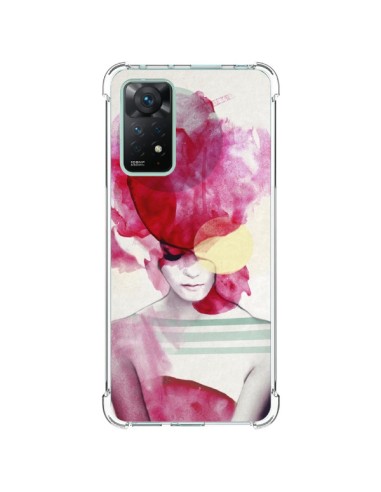 Xiaomi Redmi Note 11 Pro Case Bright Pink Ritratt Girl - Jenny Liz Rome