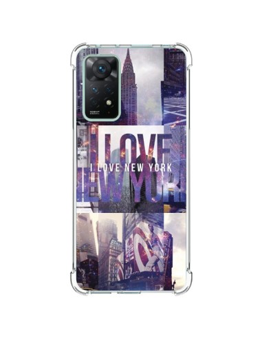 Coque Xiaomi Redmi Note 11 Pro I love New Yorck City violet - Javier Martinez