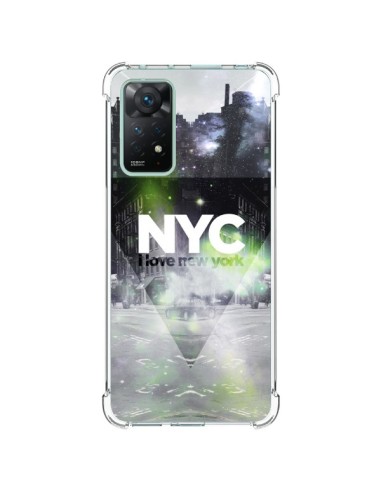 Coque Xiaomi Redmi Note 11 Pro I Love New York City Vert - Javier Martinez