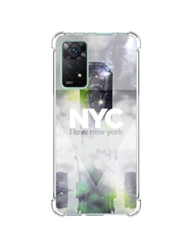Coque Xiaomi Redmi Note 11 Pro I Love New York City Gris Vert - Javier Martinez