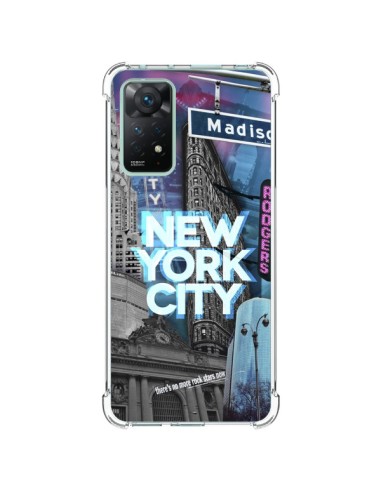 Coque Xiaomi Redmi Note 11 Pro New York City Buildings Bleu - Javier Martinez