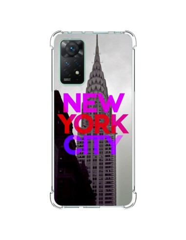 Coque Xiaomi Redmi Note 11 Pro New York City Rose Rouge - Javier Martinez