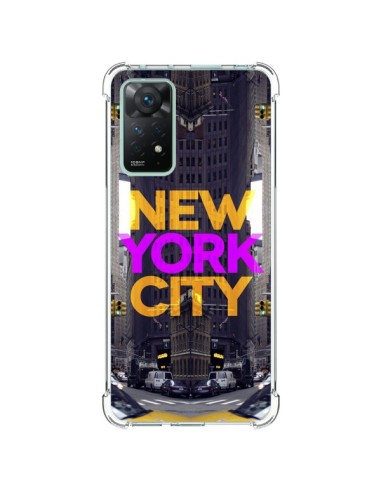 Coque Xiaomi Redmi Note 11 Pro New York City Orange Violet - Javier Martinez