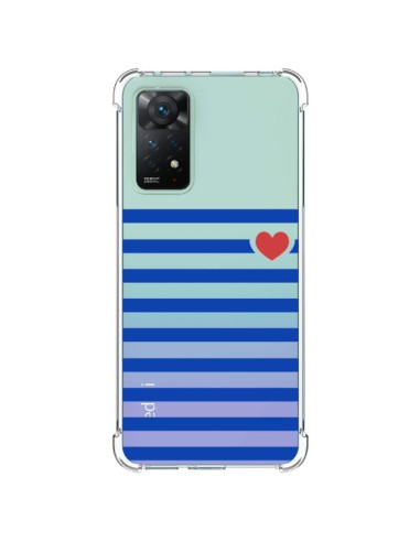 Coque Xiaomi Redmi Note 11 Pro Mariniere Coeur Love Transparente - Jonathan Perez