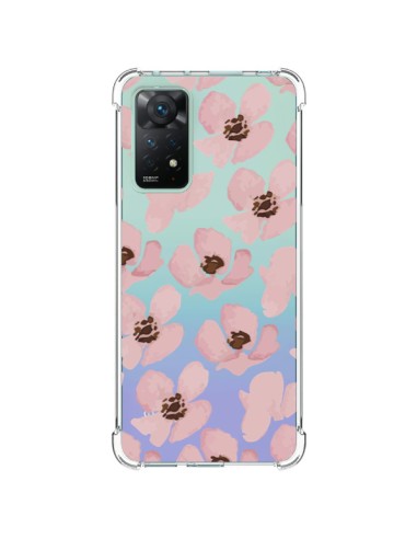 Coque Xiaomi Redmi Note 11 Pro Fleurs Roses Flower Transparente - Dricia Do