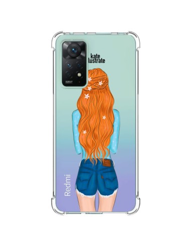 Xiaomi Redmi Note 11 Pro Case Red Hair Don't Care Capelli Rossi Clear - kateillustrate
