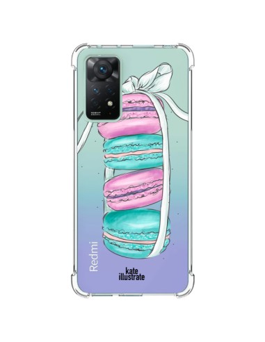 Cover Xiaomi Redmi Note 11 Pro Macarons Rosa Menta Trasparente - kateillustrate