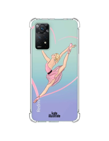 Coque Xiaomi Redmi Note 11 Pro Ballerina Jump In The Air Ballerine Danseuse Transparente - kateillustrate