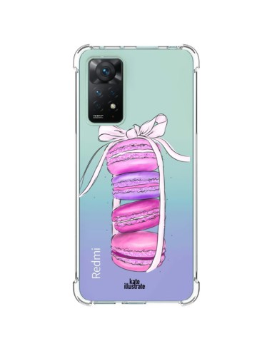 Coque Xiaomi Redmi Note 11 Pro Macarons Pink Purple Rose Violet Transparente - kateillustrate