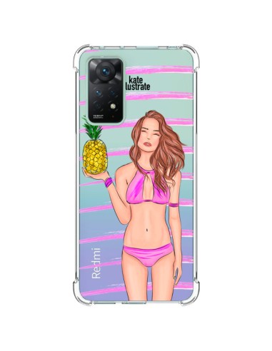 Coque Xiaomi Redmi Note 11 Pro Malibu Ananas Plage Ete Rose Transparente - kateillustrate