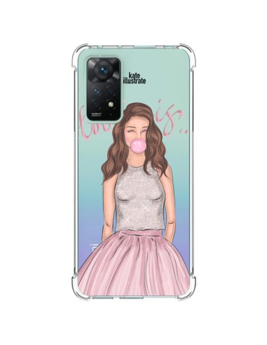 Cover Xiaomi Redmi Note 11 Pro Bubble Girl Tiffany Rosa Trasparente - kateillustrate