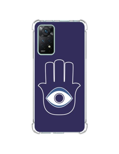 Coque Xiaomi Redmi Note 11 Pro Main de Fatma Oeil Bleu - Laetitia