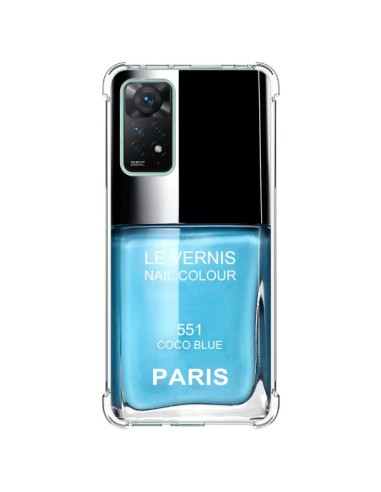 Xiaomi Redmi Note 11 Pro Case Nail polish Paris Coco Blue - Laetitia