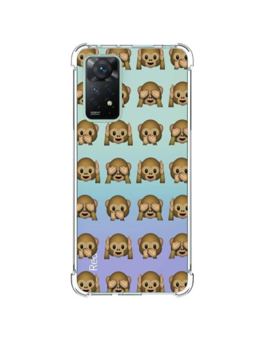 Cover Xiaomi Redmi Note 11 Pro Emoji Scimmia Trasparente - Laetitia