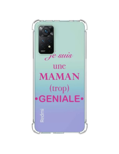 Coque Xiaomi Redmi Note 11 Pro Je suis une maman trop géniale Transparente - Laetitia