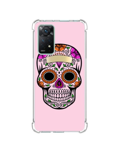 Coque Xiaomi Redmi Note 11 Pro Tête de Mort Mexicaine Rose Multicolore - Laetitia